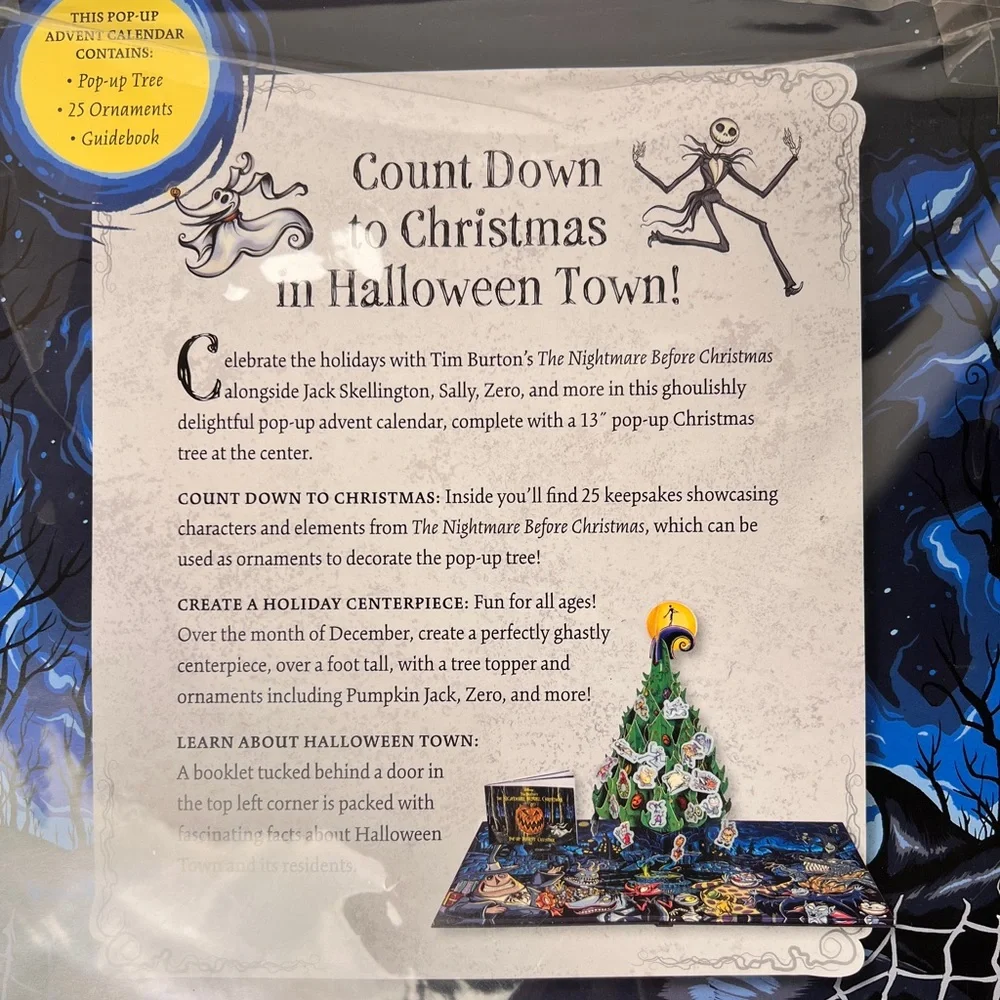 Disney Nightmare Before Christmas Pop-up Advent Calendar Tree Booklet‎
